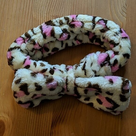 Hairband pink and white leopard print - Picture 2 of 5